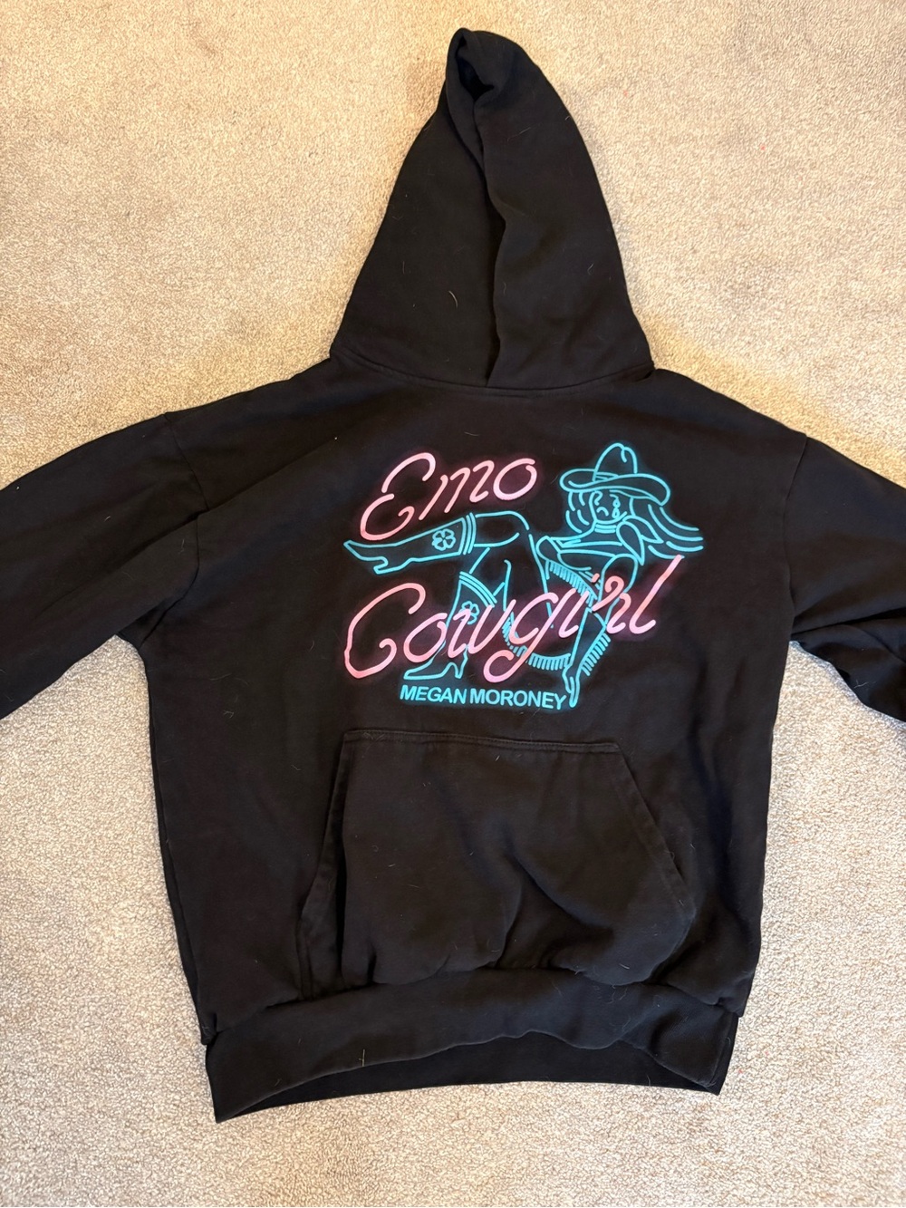 Megan Moroney Black "Emo Cowgirl" Graphic Hoodie